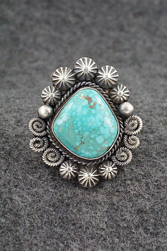 Turquoise & Sterling Silver Ring - Rosita Calladitto - Size 9