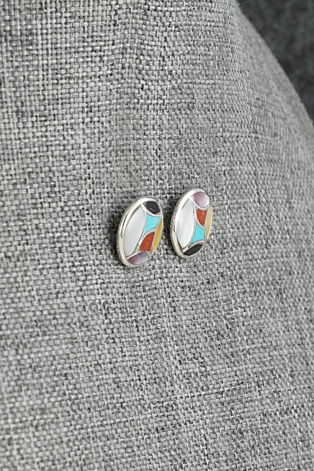Multi-Stone & Sterling Silver Earrings - Orena Leekya