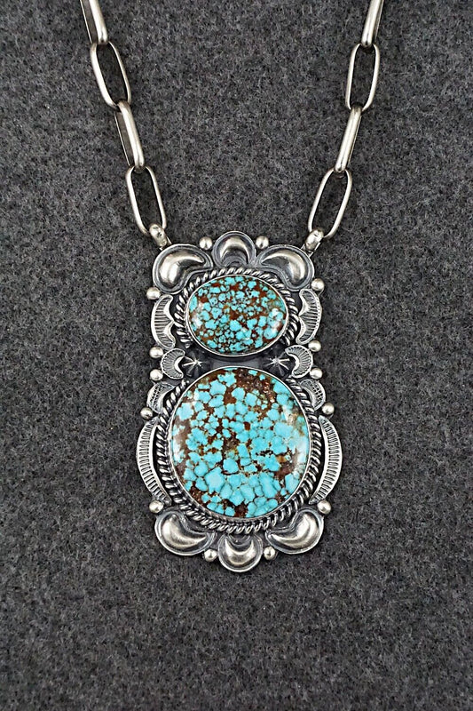 Turquoise & Sterling Silver Necklace - Raymond Delgarito