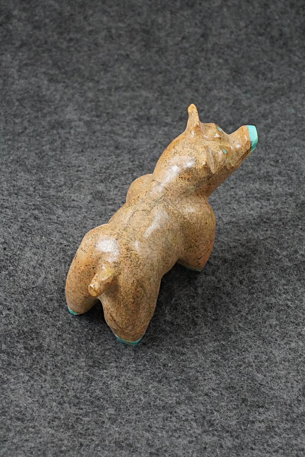 Pig Zuni Fetish Carving - Freddie Leekya