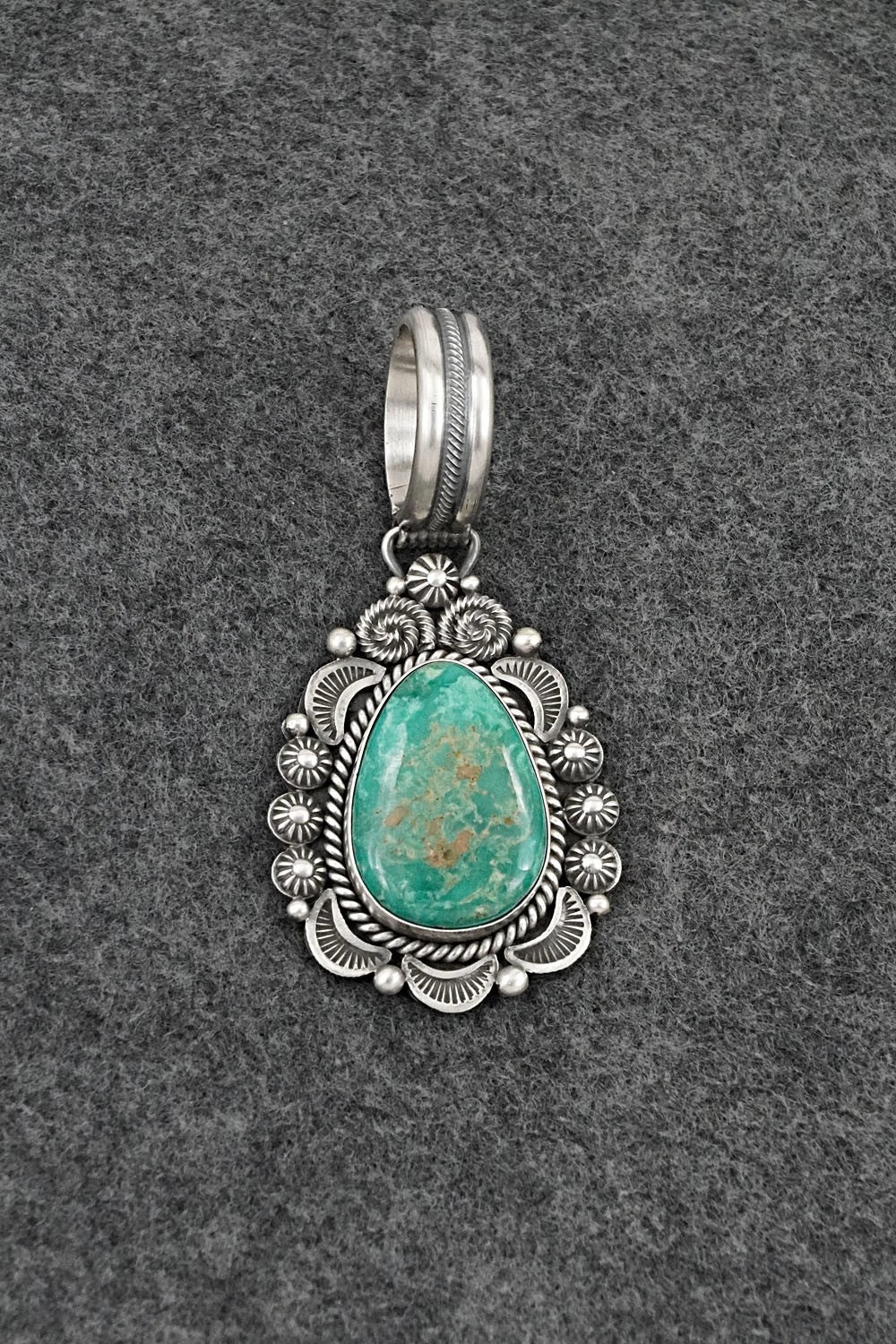 Turquoise & Sterling Silver Pendant - Rosita Calladitto
