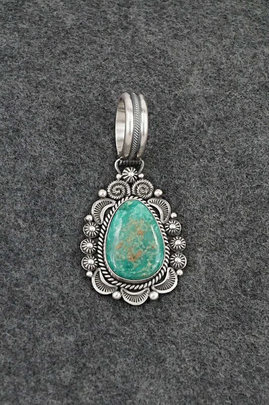 Turquoise & Sterling Silver Pendant - Rosita Calladitto