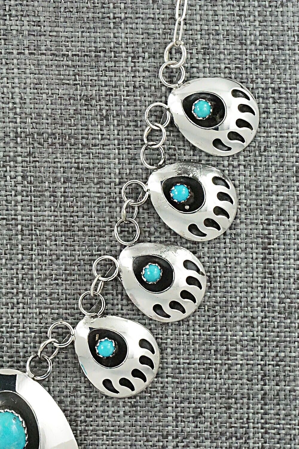 Turquoise & Sterling Silver Necklace - Leroy Parker