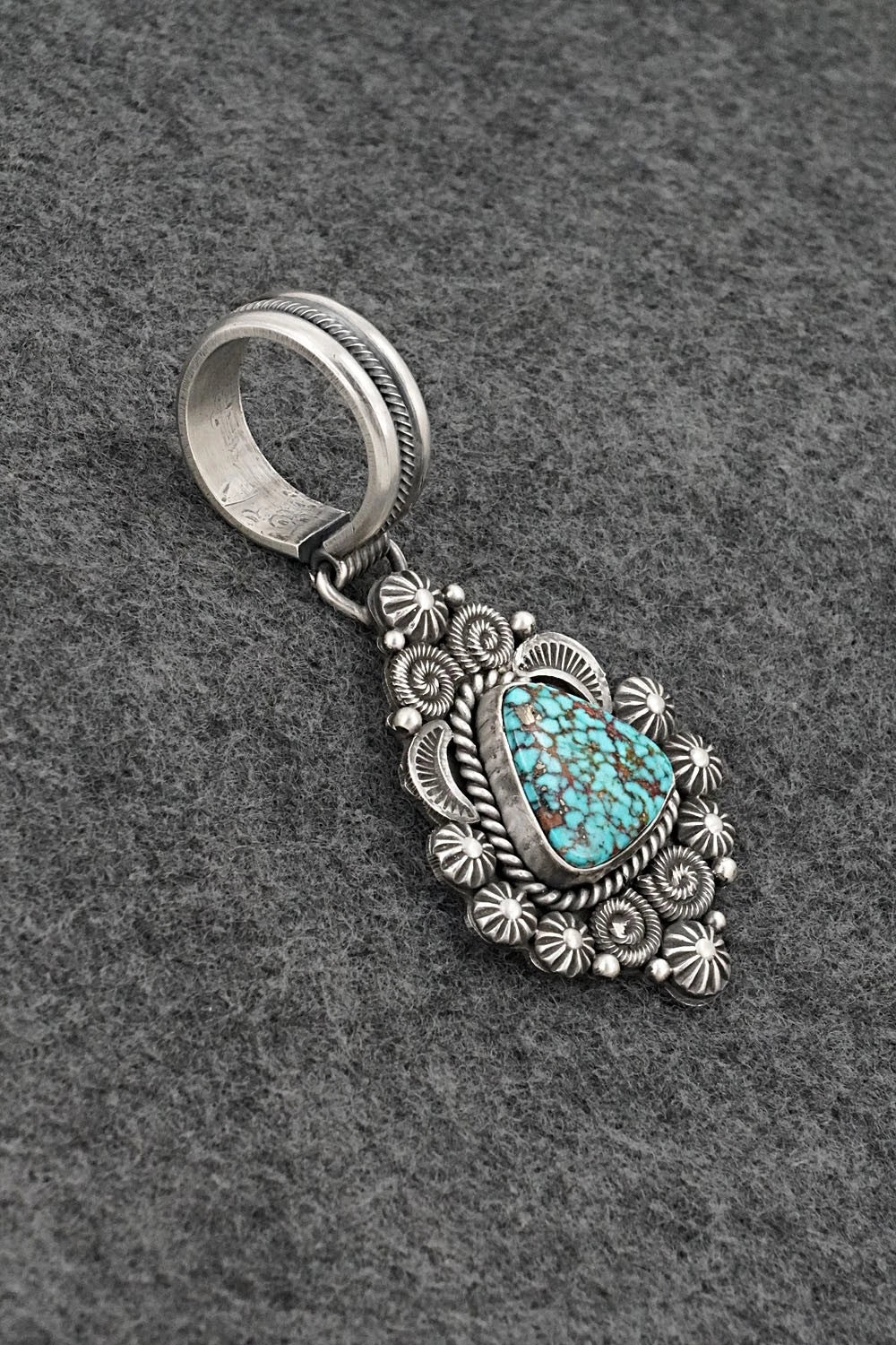 Turquoise & Sterling Silver Pendant - Rosita Calladitto