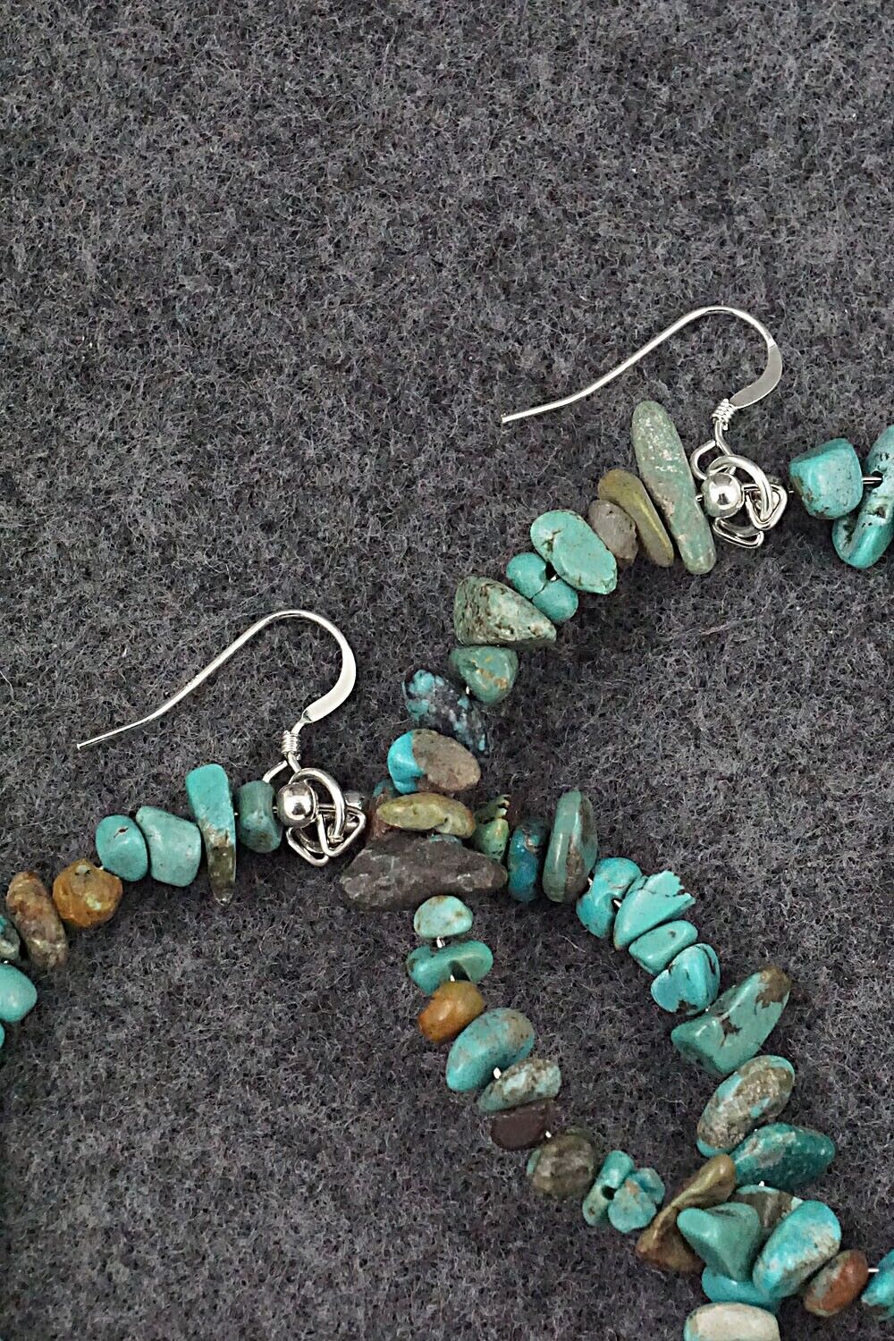 Turquoise & Sterling Silver Earrings - Doreen Jake