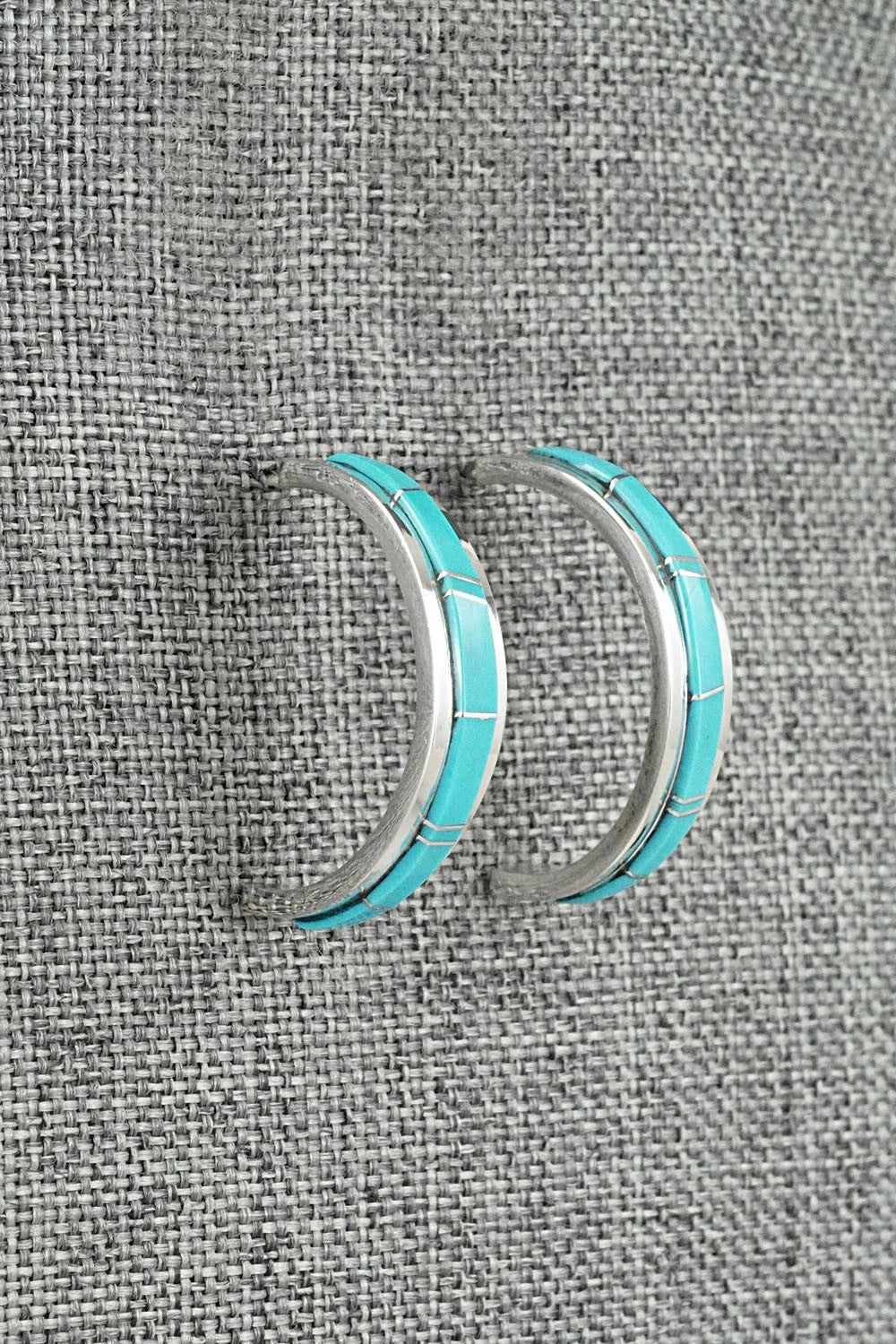 Turquoise & Sterling Silver Earrings - Wilbert Muskett Jr.