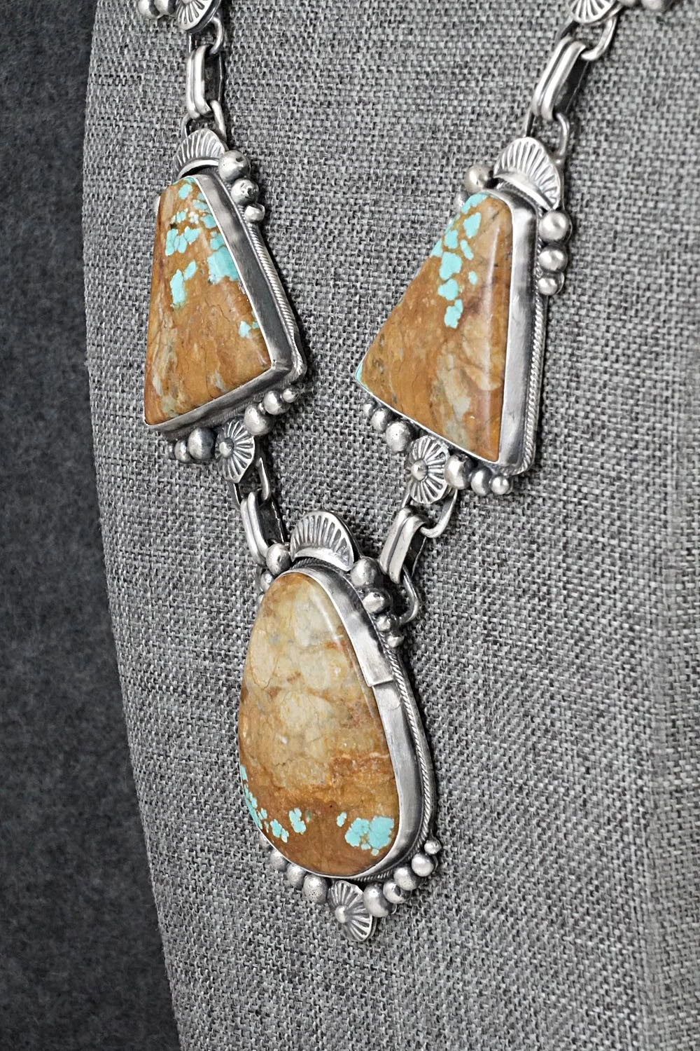 Turquoise & Sterling Silver Necklace and Earrings Set - Bob Becenti