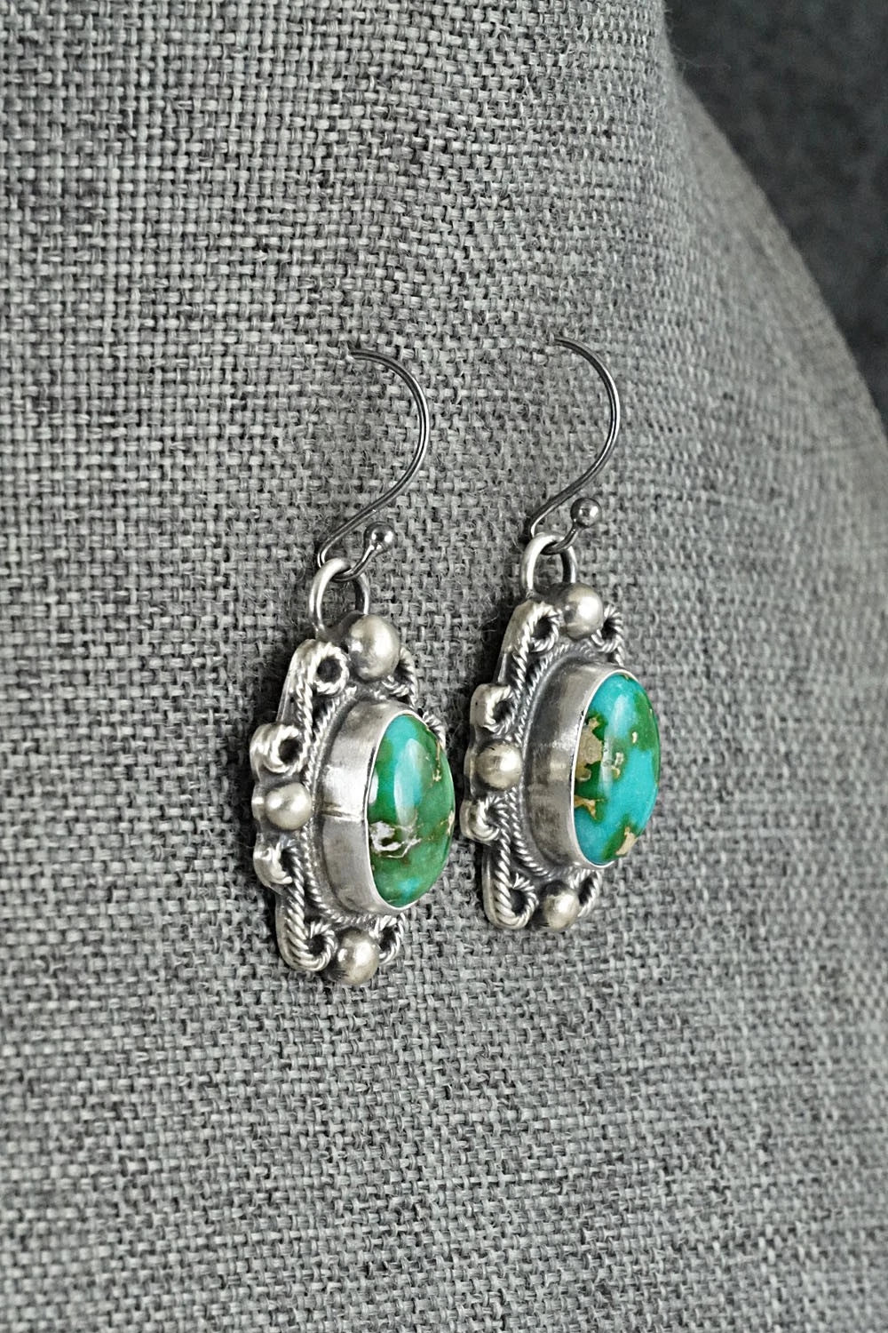 Turquoise & Sterling Silver Necklace and Earrings Set - Kathleen Livingston