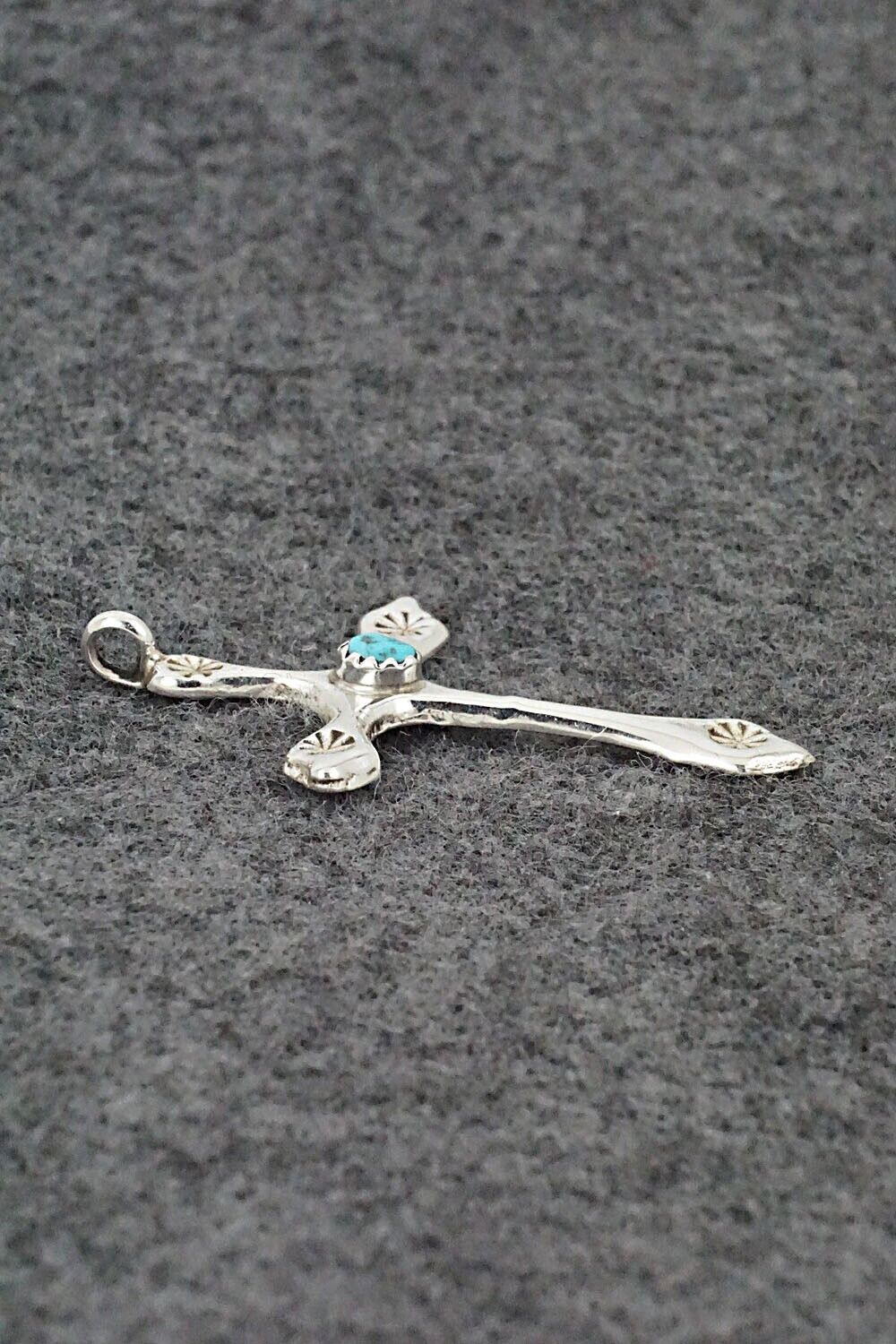 Turquoise & Sterling Silver Pendant - Thomas Johnson