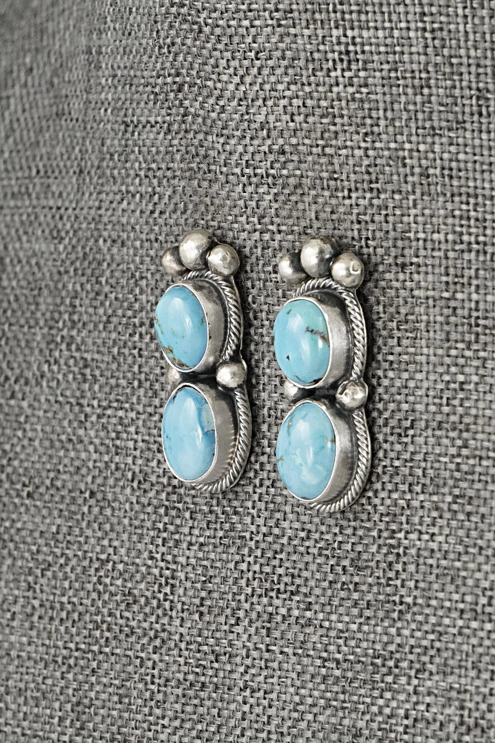 Turquoise & Sterling Silver Squash Blossom Set - Darrin Livingston