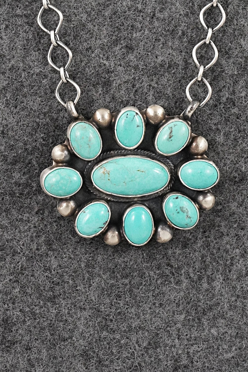 Turquoise & Sterling Silver Necklace - Kathleen Livingston