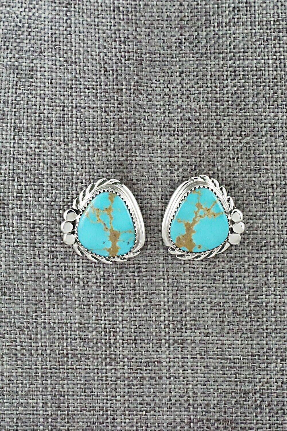 Turquoise and Sterling Silver Earrings - Delores Cadman