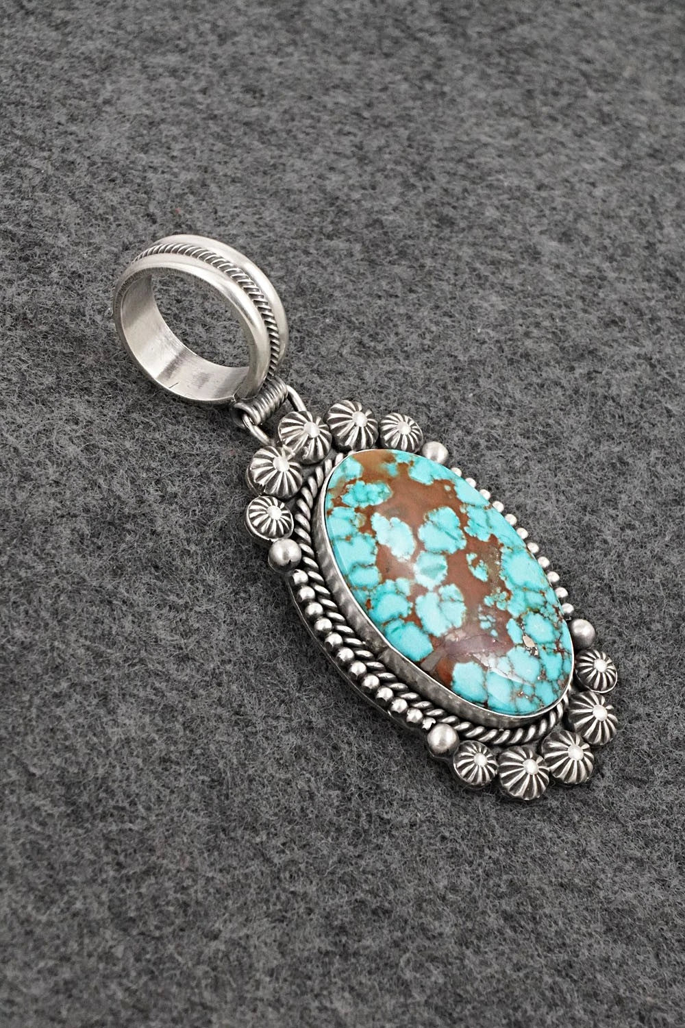 Turquoise & Sterling Silver Pendant - Michael Calladitto