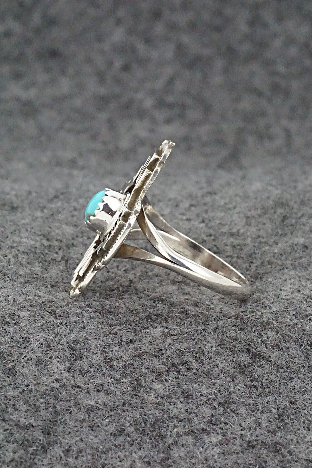 Turquoise and Sterling Silver Ring - Letricia Largo - Size 9