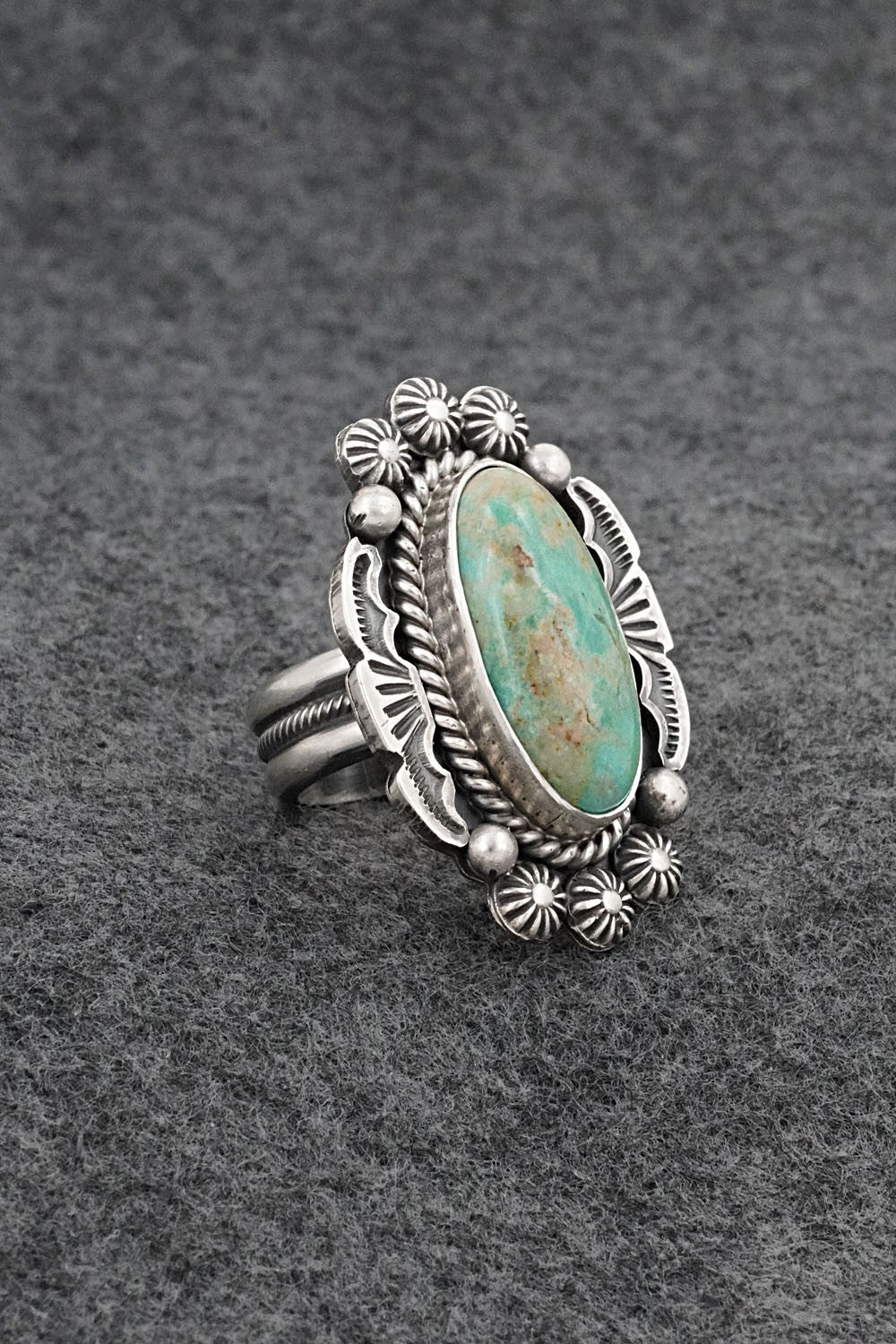 Turquoise & Sterling Silver Ring - Michael Calladitto - Size 7