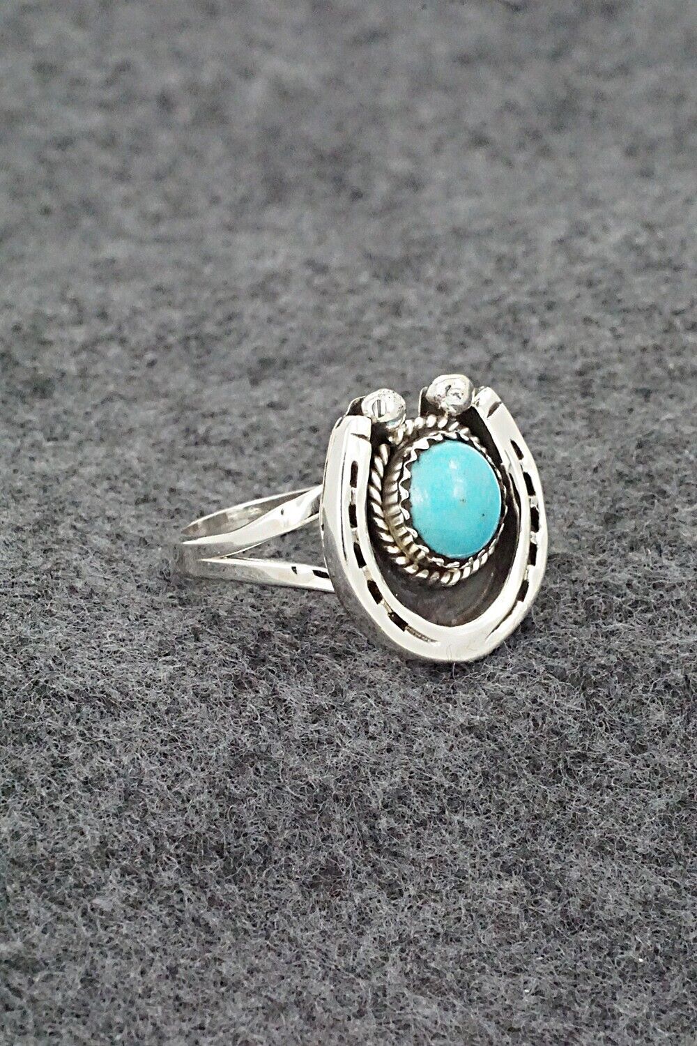 Turquoise & Sterling Silver Ring - Alice Rose Saunders - Size 8