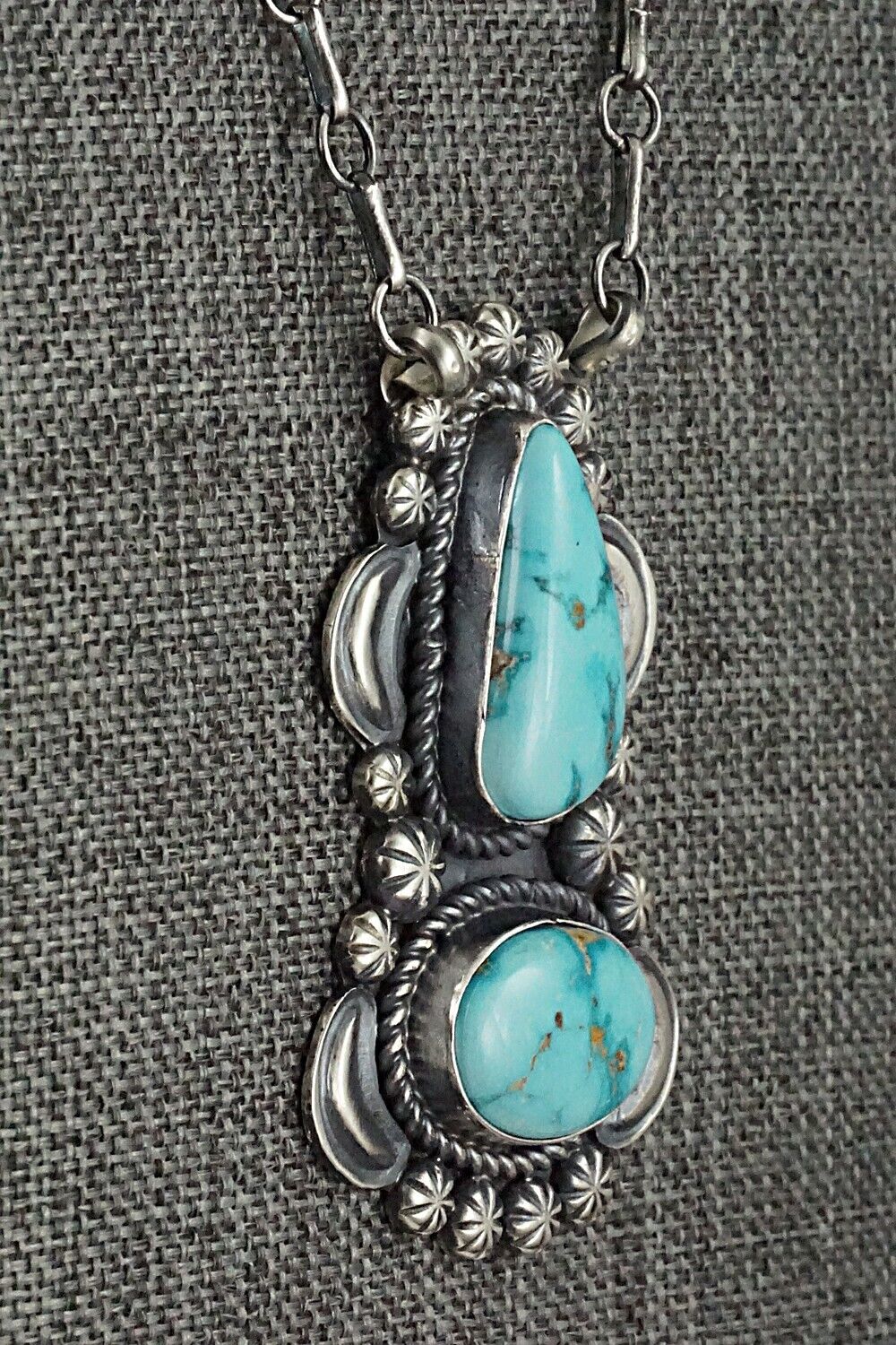 Turquoise & Sterling Silver Necklace - Jeff James