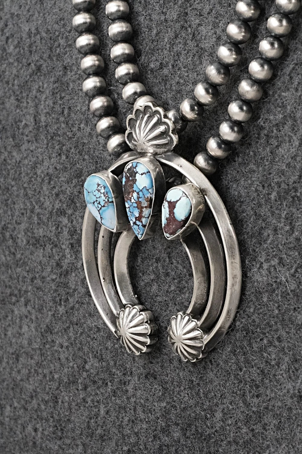Turquoise & Sterling Silver Necklace - Davey Morgan