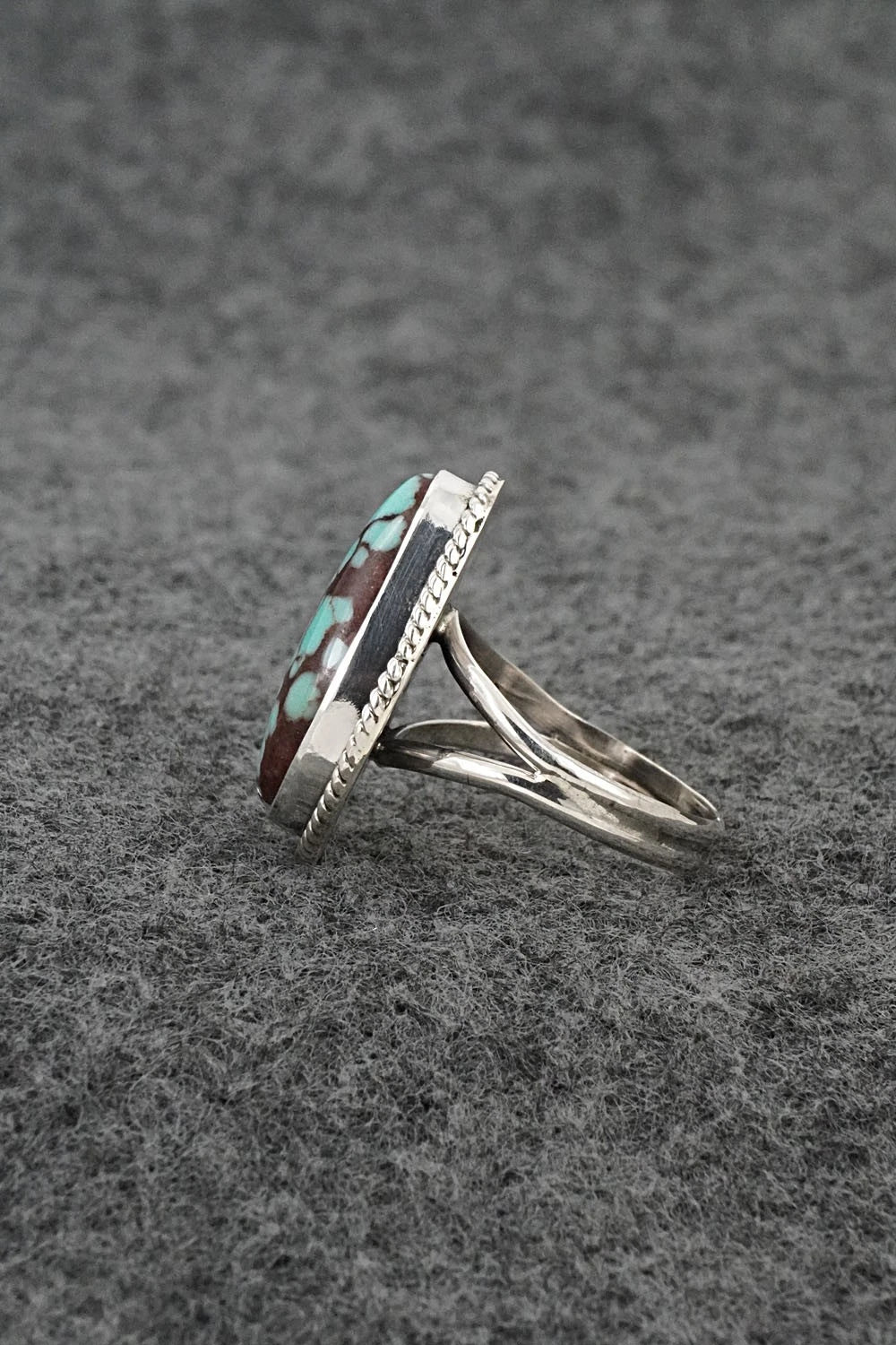 Turquoise & Sterling Silver Ring - Eugene Gruber - Size 6
