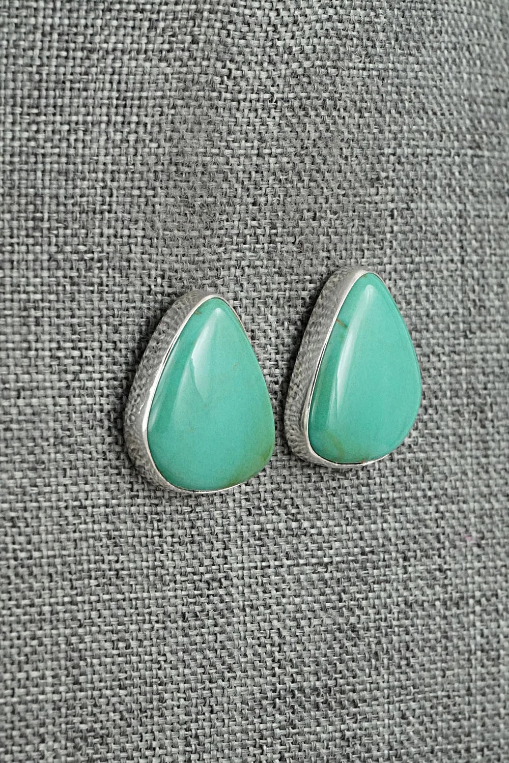 Turquoise & Sterling Silver Earrings - Eugene Gruber