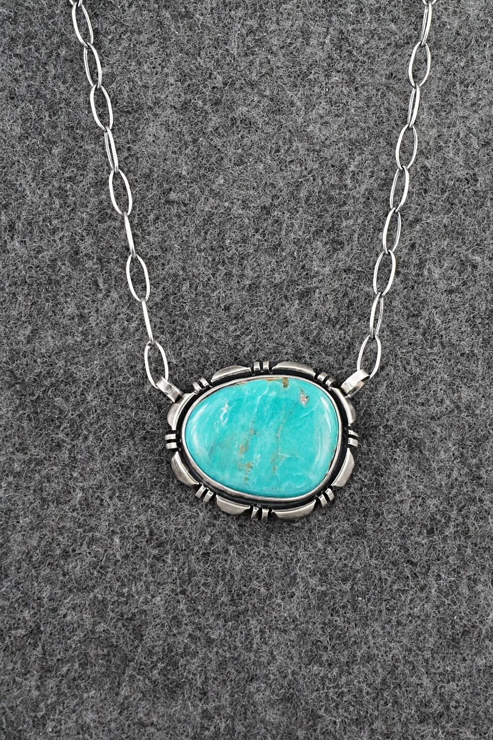Turquoise & Sterling Silver Necklace - Mark Yazzie