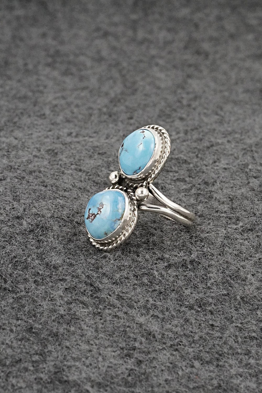 Turquoise & Sterling Silver Ring - Eugene Gruber - Size 5