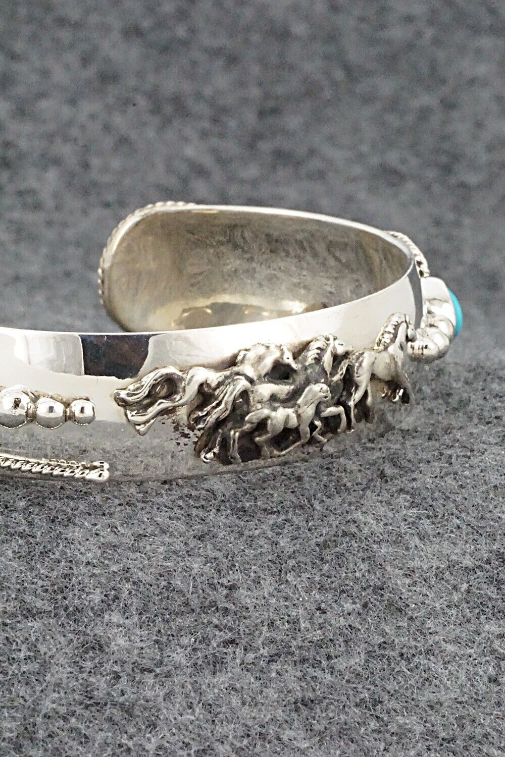 Turquoise & Sterling Silver Bracelet - Bobby Platero