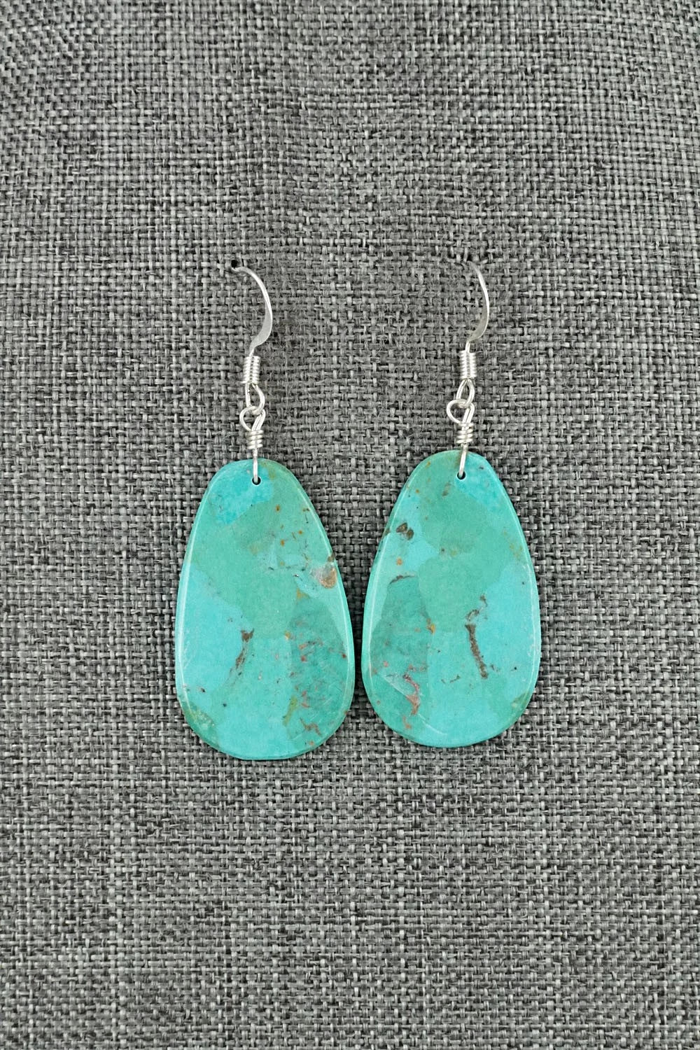 Turquoise & Sterling Silver Earrings - Lupe Lovato