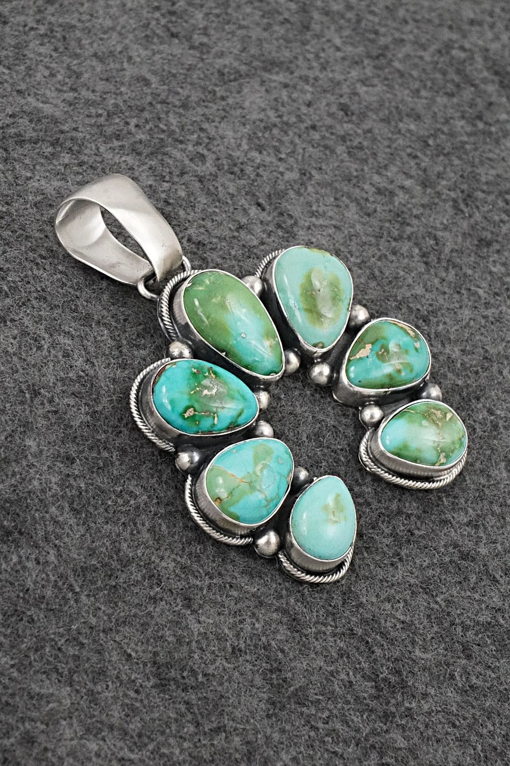Turquoise & Sterling Silver Pendant - Paul Livingston