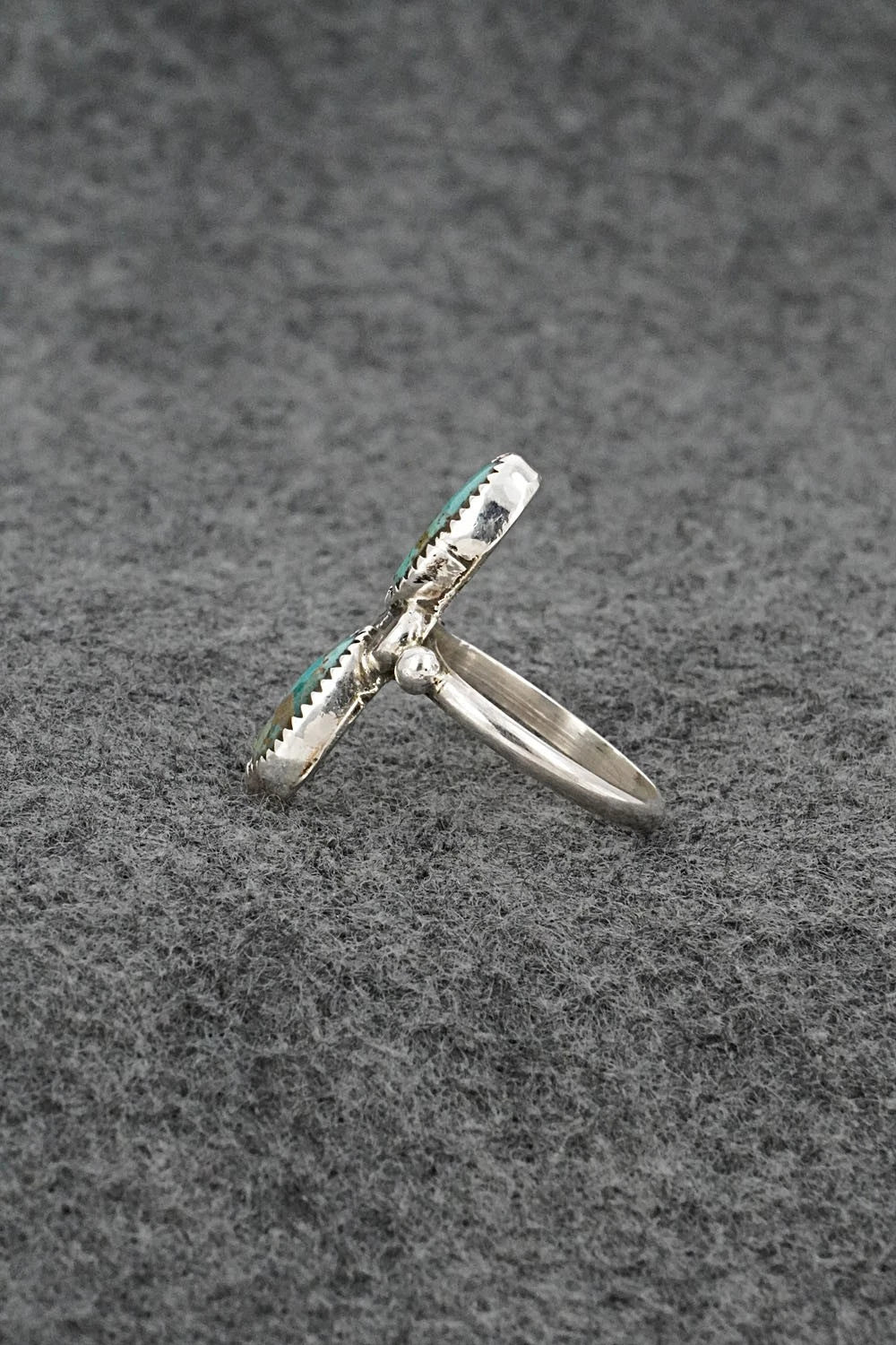Turquoise & Sterling Silver Ring - Priscilla Reeder - Size 8