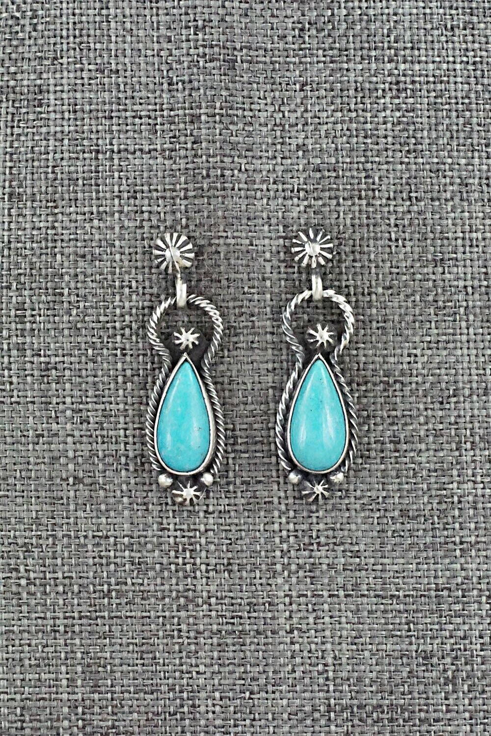 Turquoise & Sterling Silver Earrings - Verley Betone