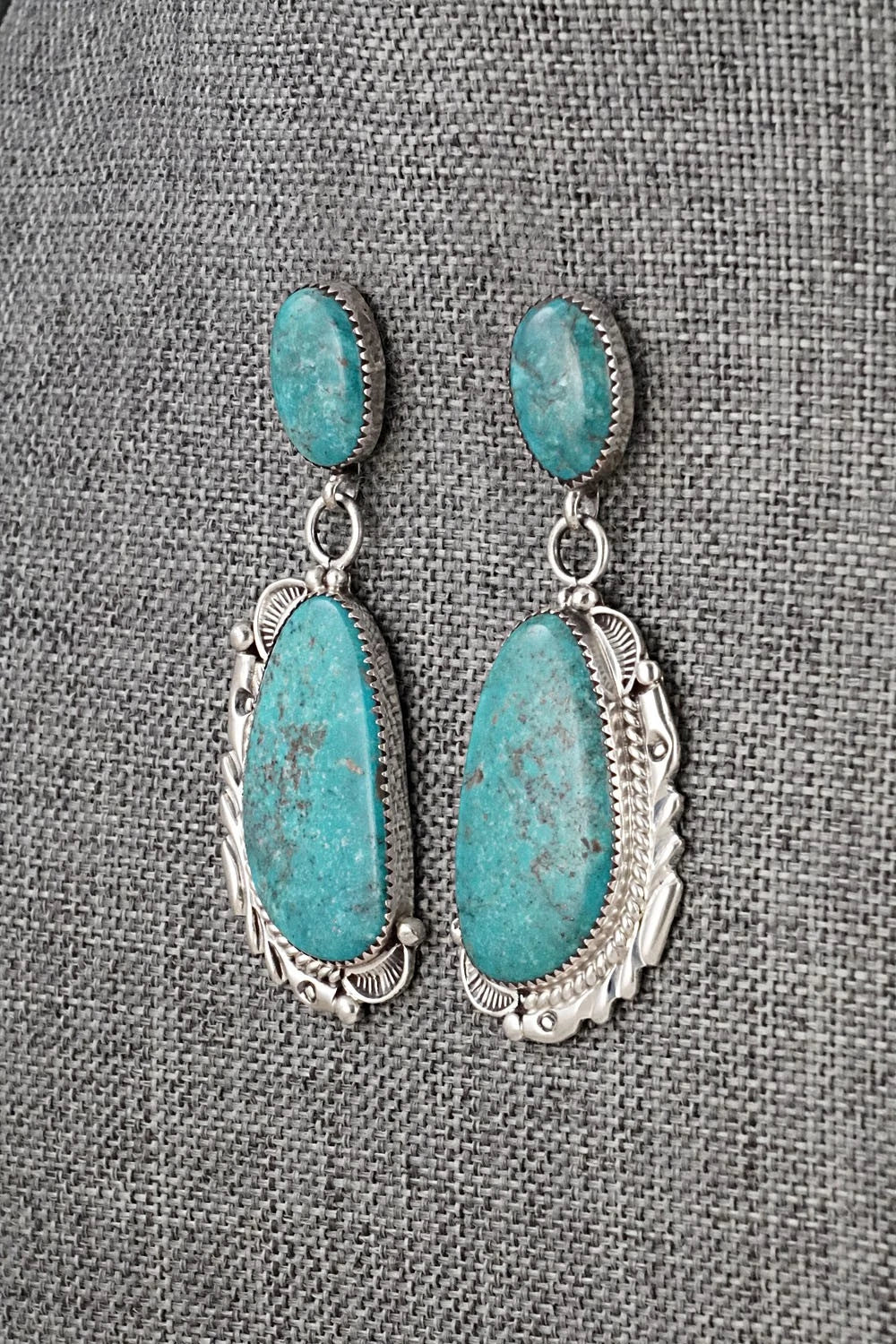 Turquoise & Sterling Silver Earrings - Anthony Brown