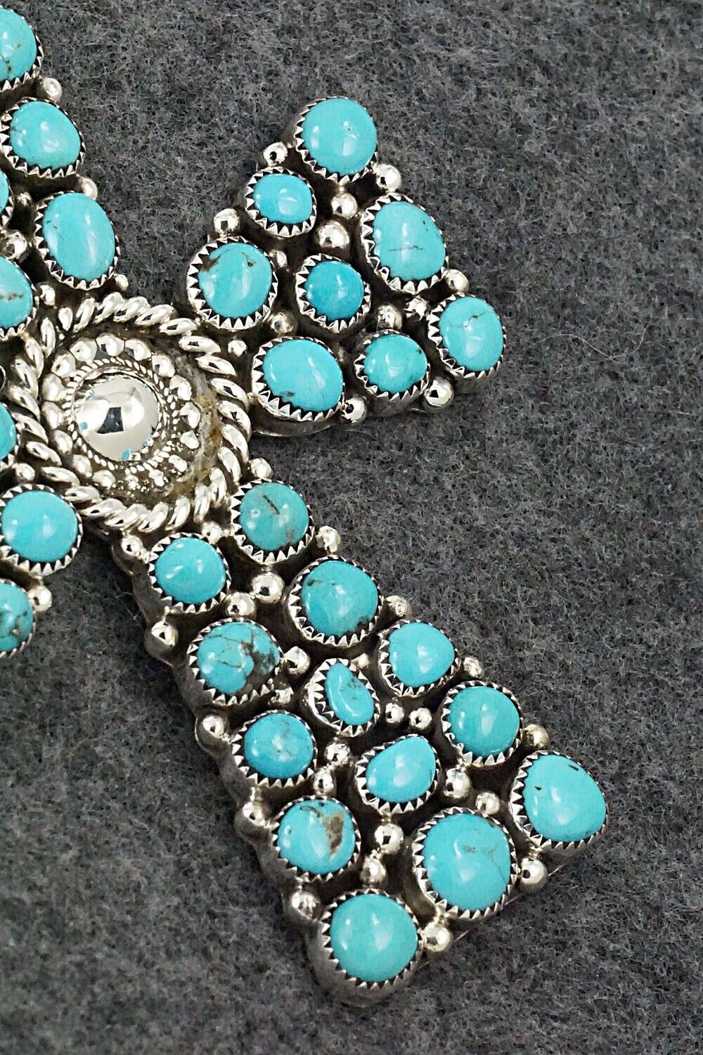 Turquoise and Sterling Silver Pendant - Marlene Haley