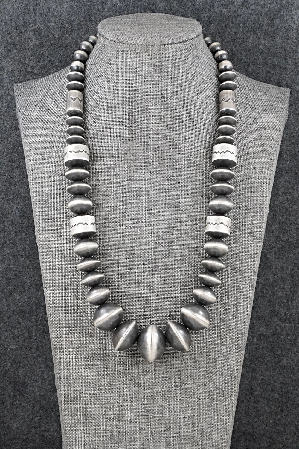Sterling Silver Navajo Pearl Necklace 20" - Rose Martin