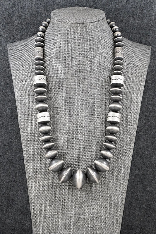 Sterling Silver Navajo Pearl Necklace 20" - Rose Martin