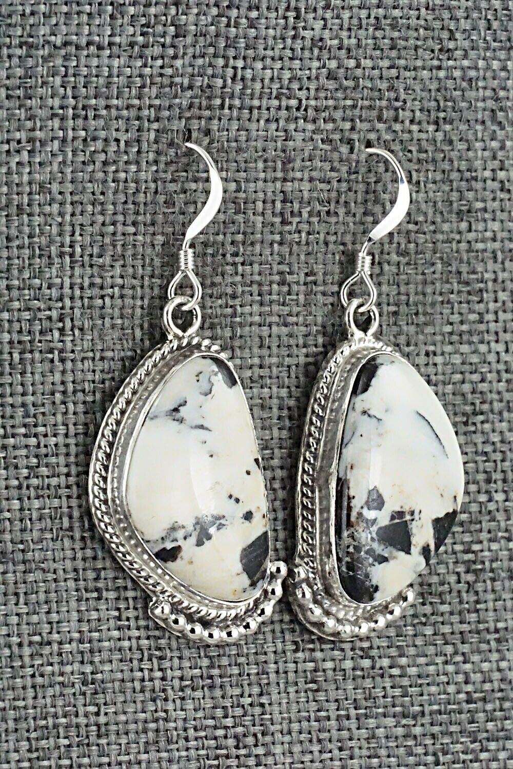 White Buffalo & Sterling Silver Earrings - Sharon McCarthy