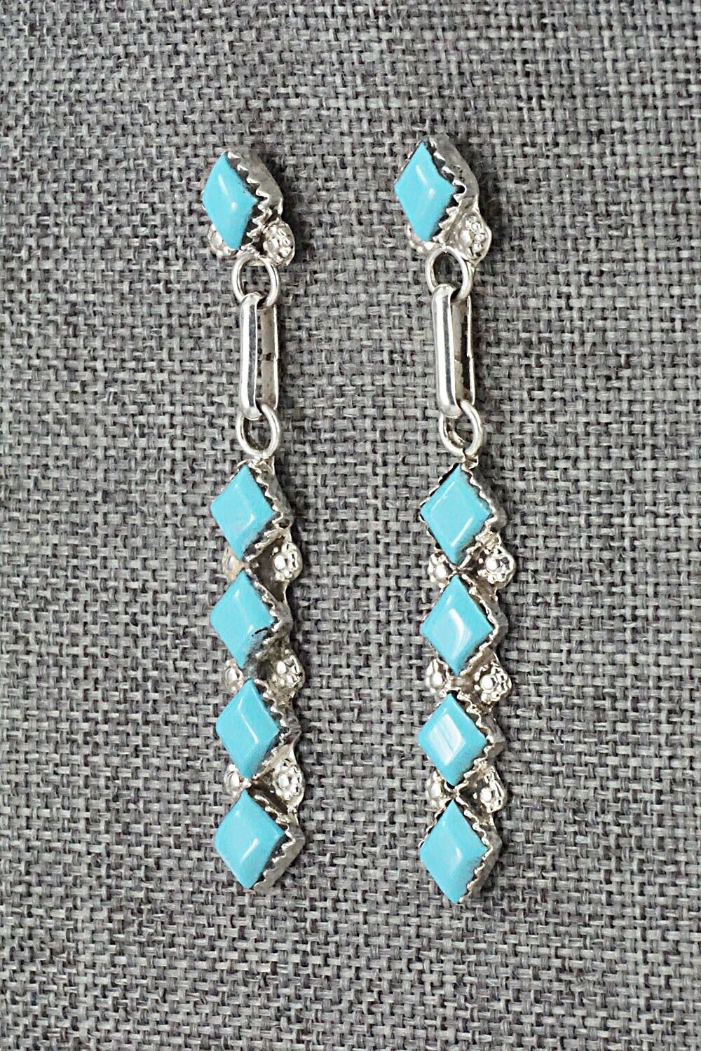 Turquoise & Sterling Silver Earrings - Olivia Qualo