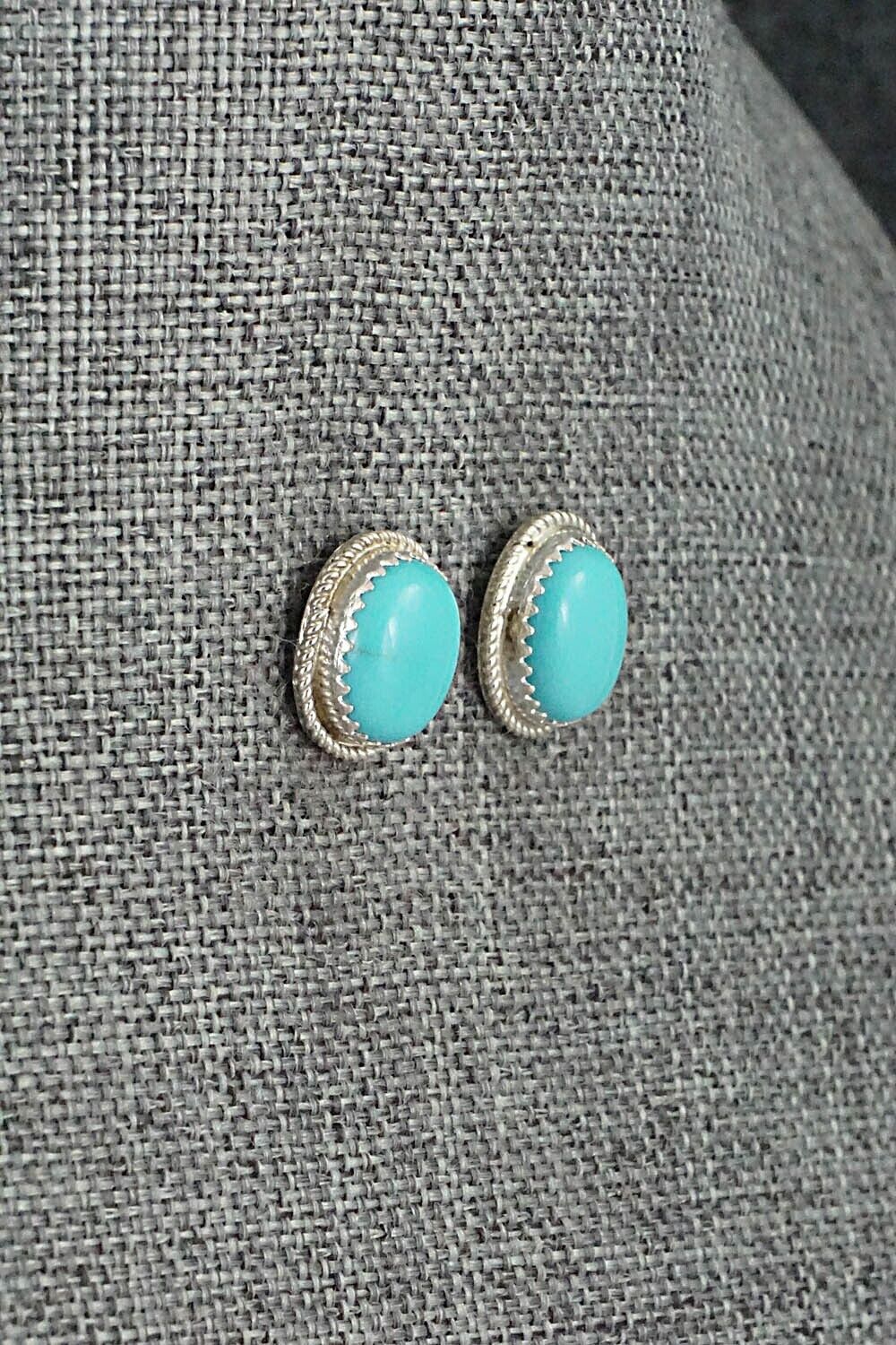 Turquoise and Sterling Silver Earrings - Sally Arviso