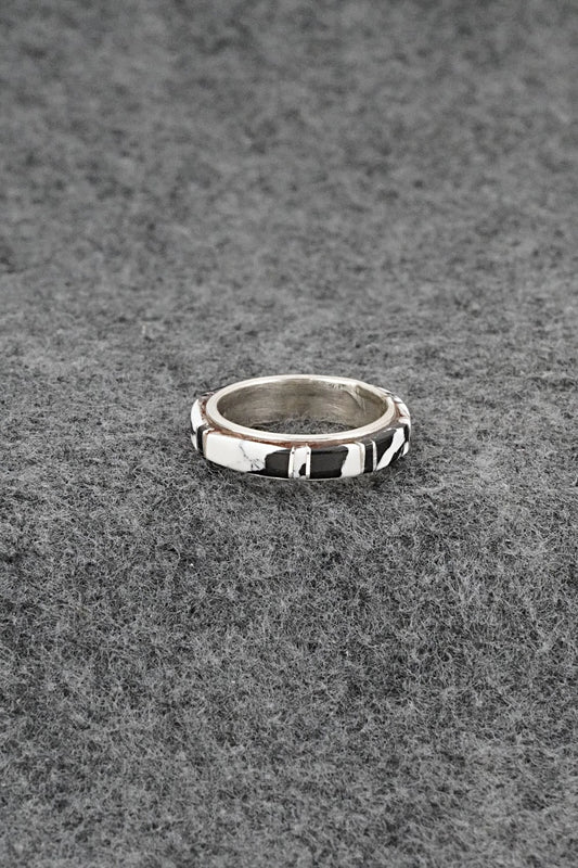 White Buffalo & Sterling Silver Ring - Terrance Panteah - Size 6