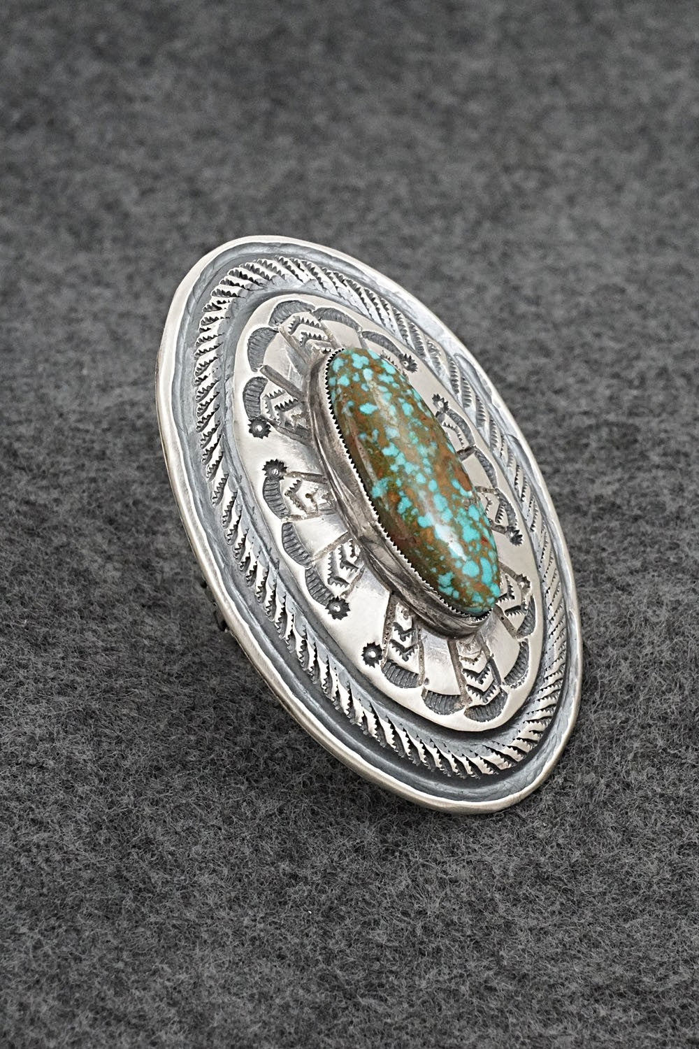 Turquoise & Sterling Silver Ring - Dexter Martinez - Size 9