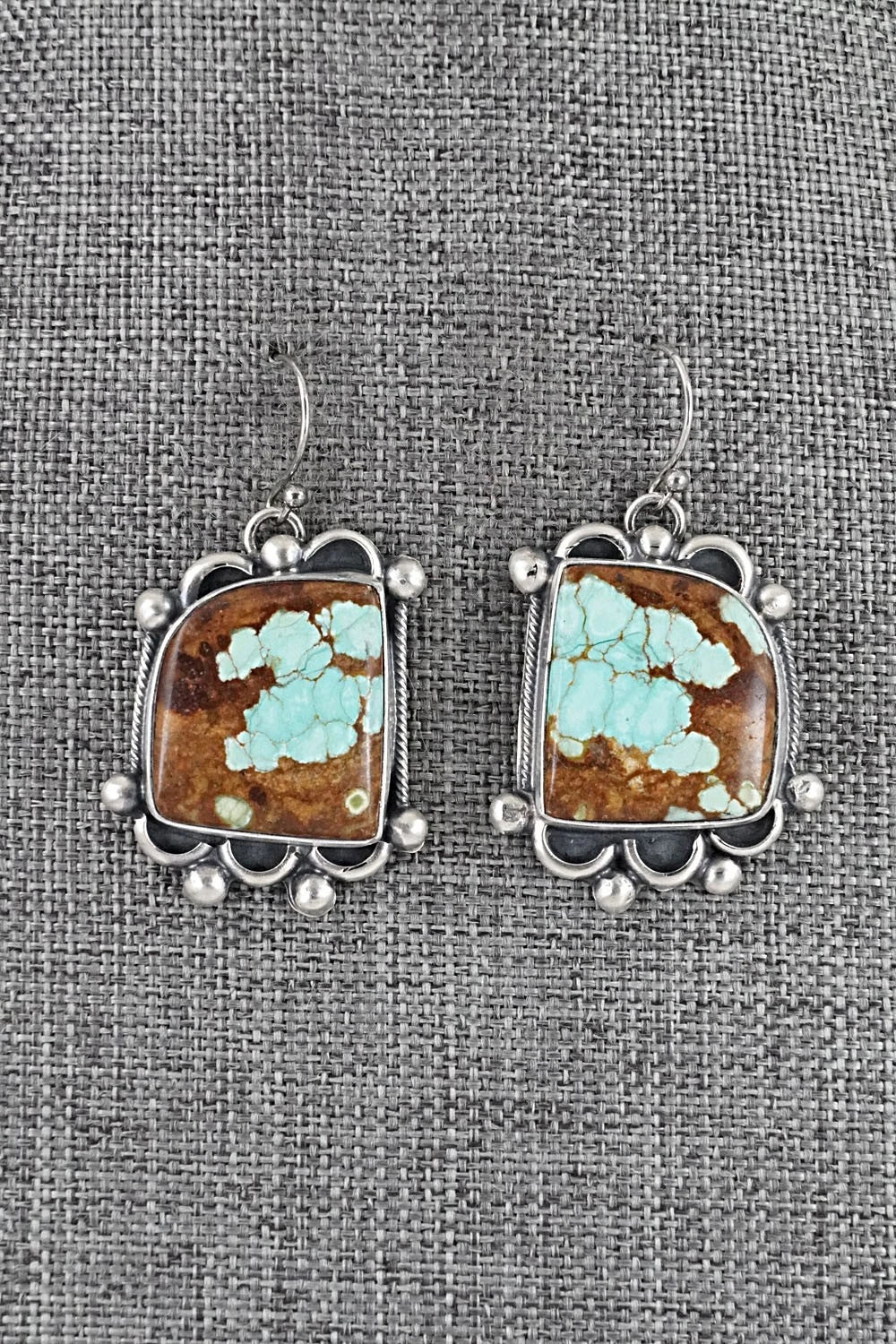 Turquoise & Sterling Silver Necklace and Earrings Set - Bobby Johnson