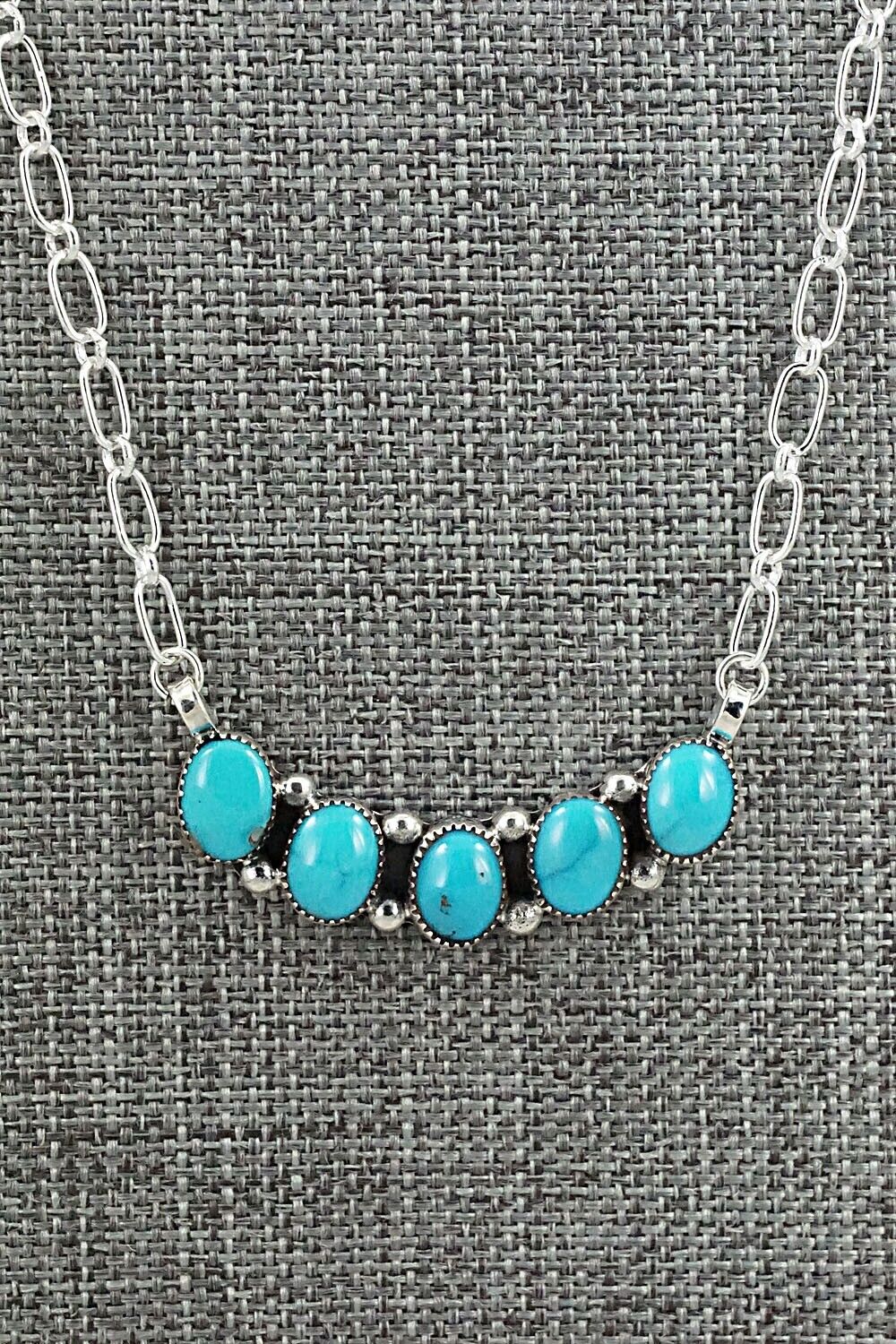 Turquoise & Sterling Silver Necklace - Kimberly Yazzie