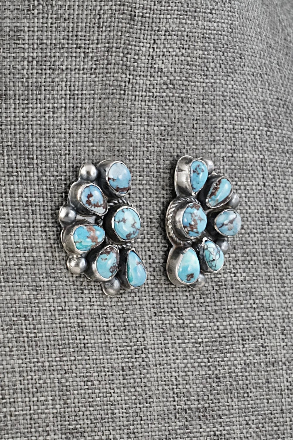 Turquoise & Sterling Silver Earrings - Phil Garcia