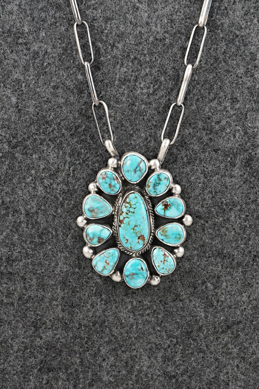 Turquoise & Sterling Silver Necklace - Bobby Johnson