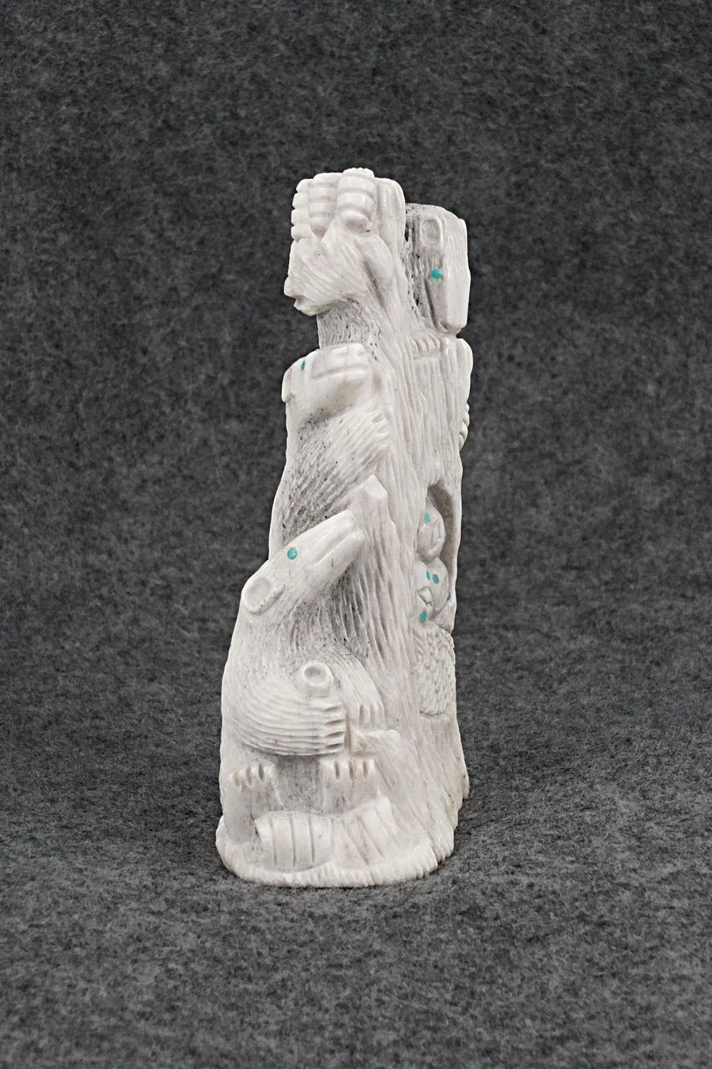 Bears and Owls Zuni Fetish Carving - Destry Siutza