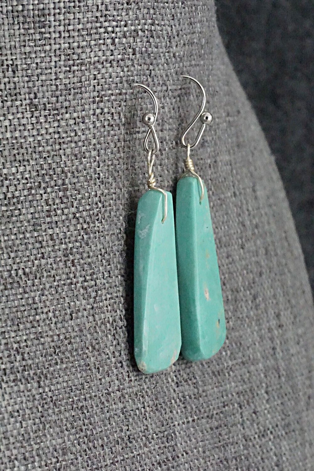 Turquoise & Sterling Silver Earrings - Joe Garcia