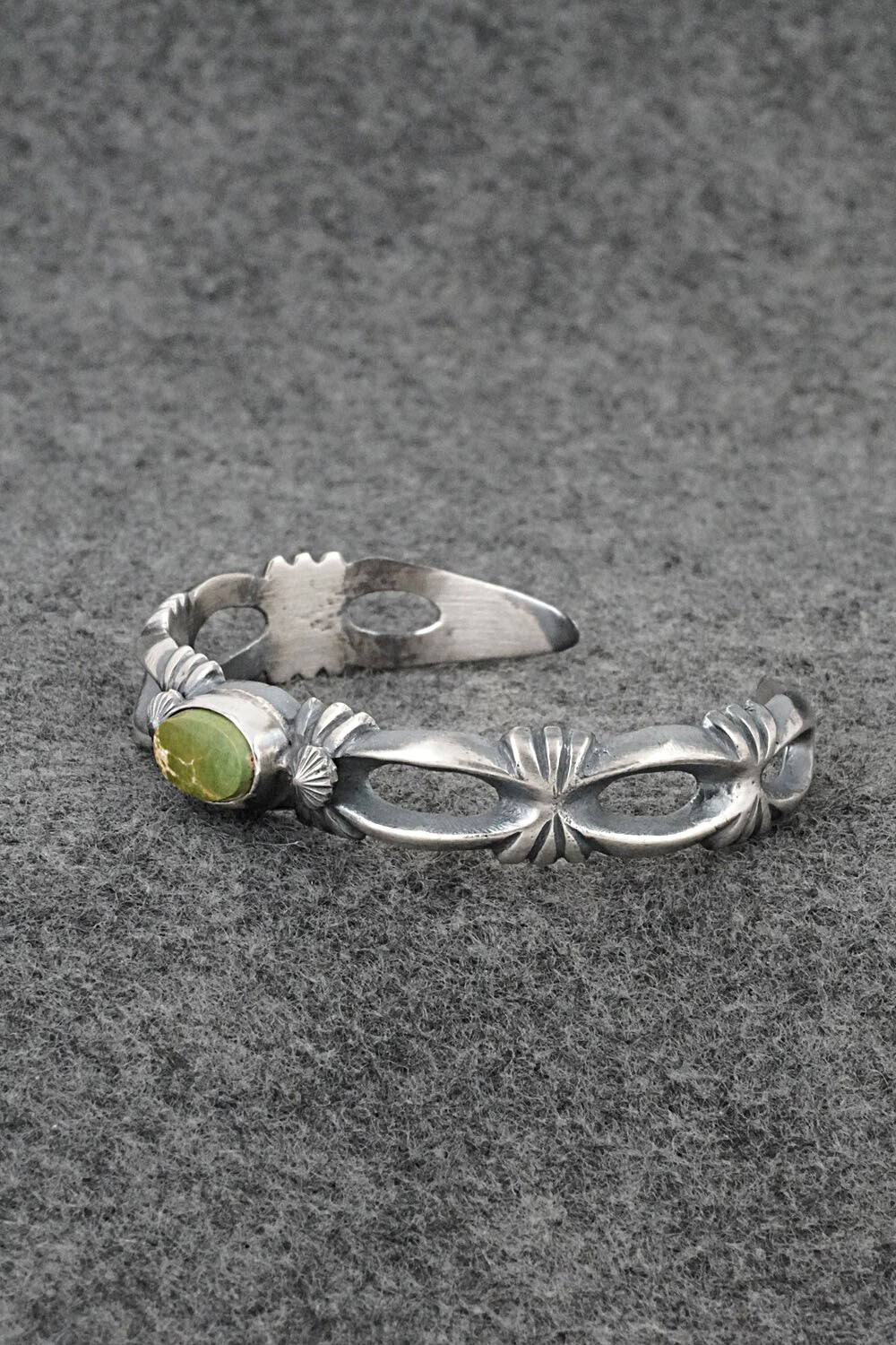 Turquoise & Sterling Silver Bracelet - Harrison Bitsue