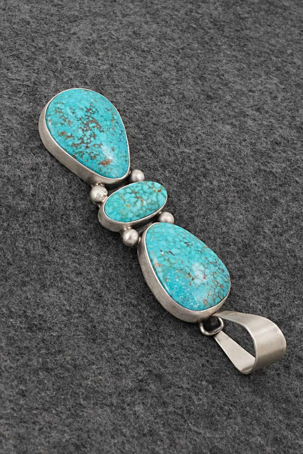Turquoise & Sterling Silver Pendant - Darrin Livingston