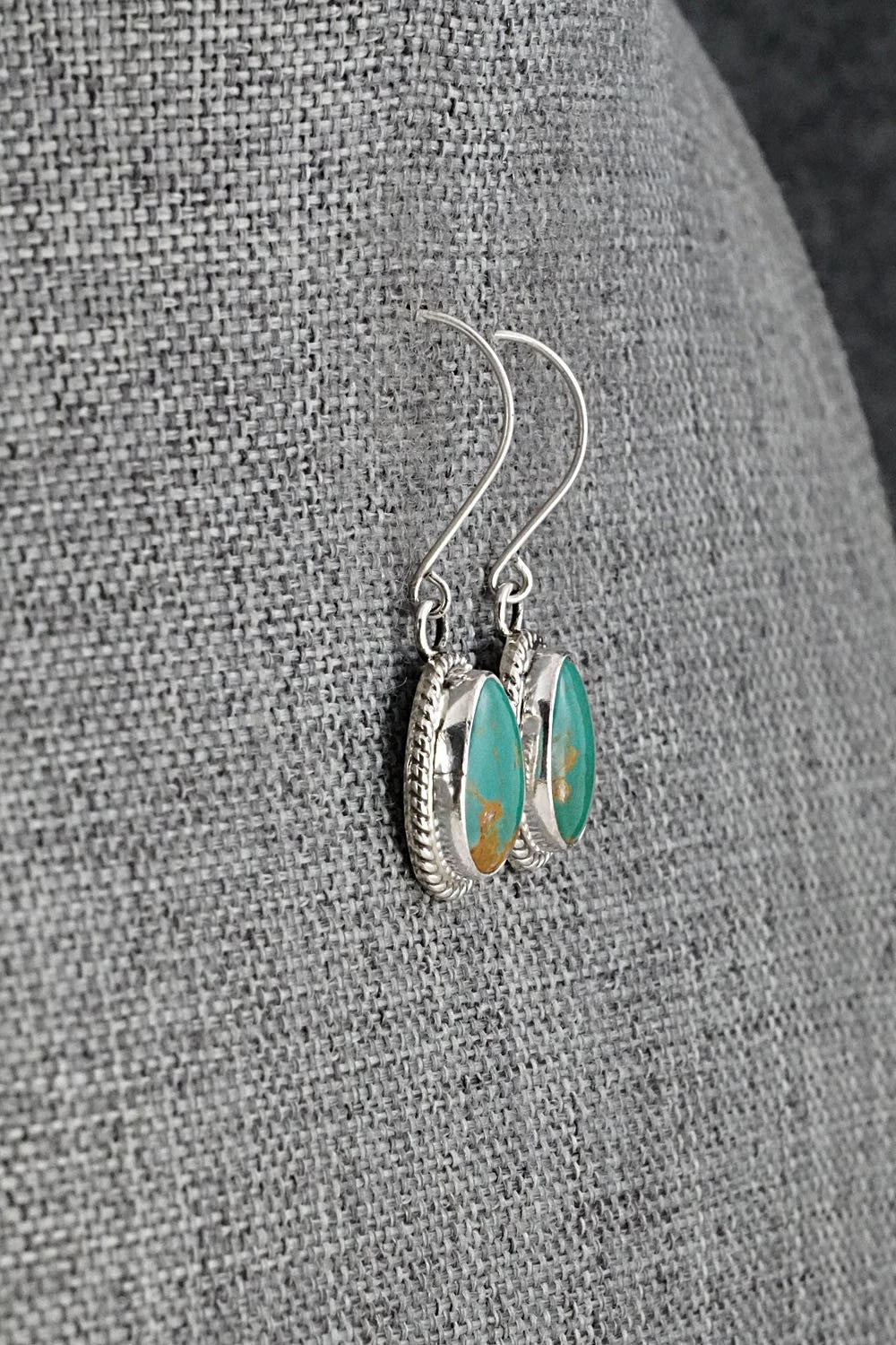 Turquoise & Sterling Silver Earrings - Eugene Gruber