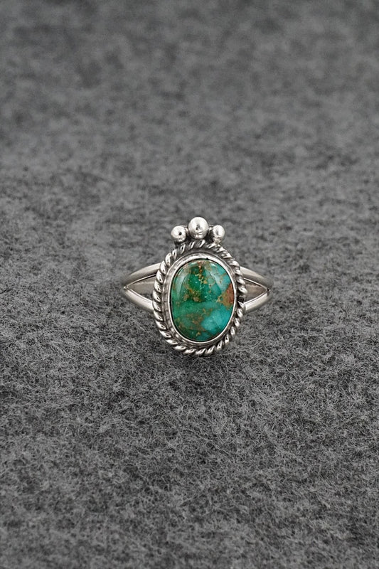 Turquoise & Sterling Silver Ring - Eugene Gruber - Size 8